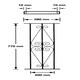 image 2 of Ascot Decking Fence Panels (Pack of 2) - Solid Steel - FIts Gap of 280 mm x 770 mm High - Electro Galvanised/Black Powder Coated Black
