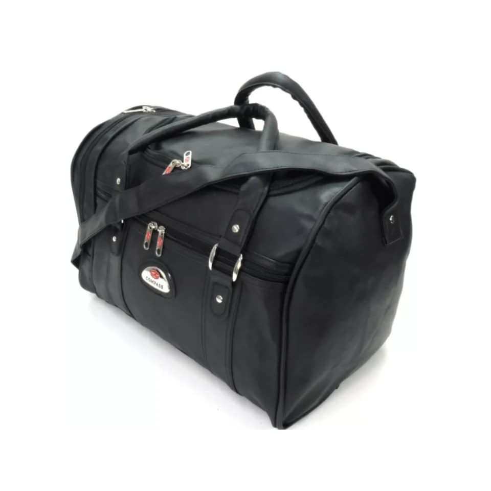 image 1 of 16 Inch Pu Leather Luggage Duffel Travel Cabin Approved Holdall Gym Bag Case-29L
