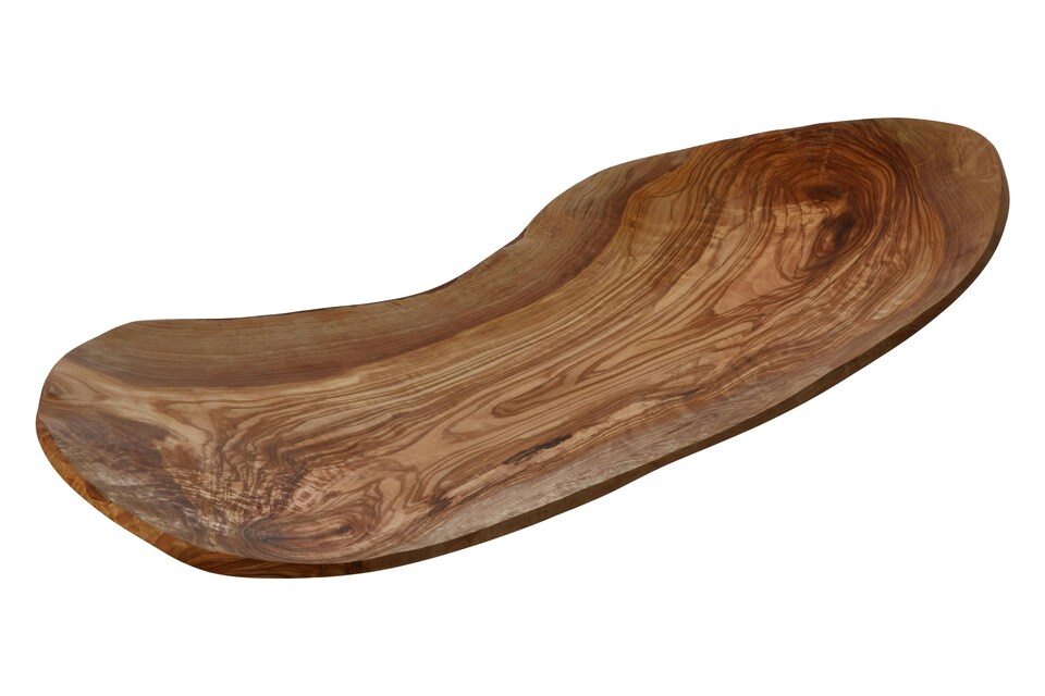 image 1 of Kora Large Olive Wood Fruit Tray | Brown