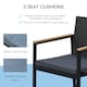 image 6 of Outsunny 4-Piece Cushioned Outdoor Rattan Wicker Chair and Loveseat Furniture