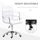 image 3 of Vinsetto Mid Back Home Office Chair Swivel Computer Chair with Armrests, White