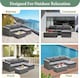 image 7 of 3-Piece Rattan Garden Corner Sofa Set with Coffee Table & Washable Cushions