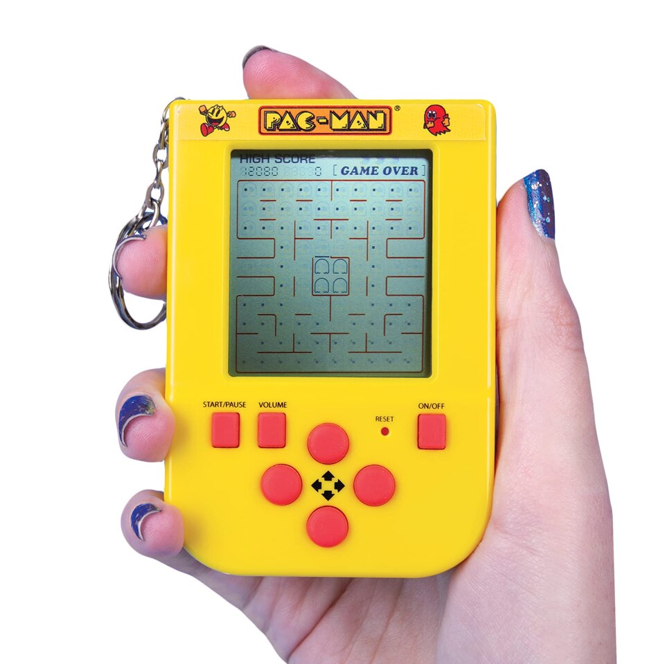 image 1 of PAC-MAN Mini Arcade Keychain LCD Handheld Game with Original Sounds