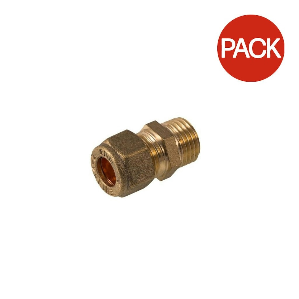 Securplumb Metal Coupler (Pack of 5) - Brass - One Size