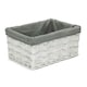image 6 of White Grey LinedScandi Storage Basket with Grey Lining Grey | Grey | XL