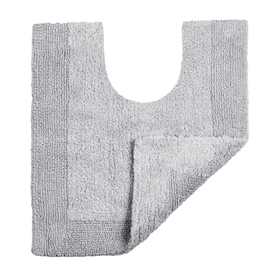 image 1 of Heavyweight Reversible Pedestal Toilet Mat - Dove Grey