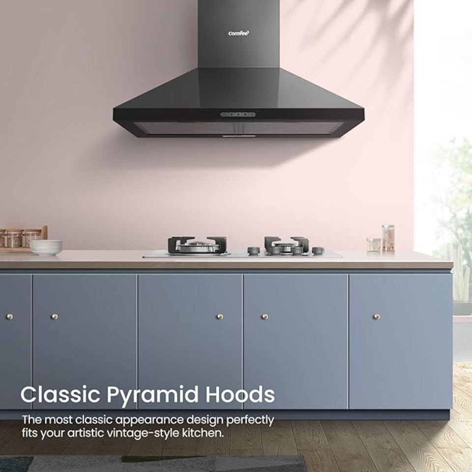 image 1 of Comfee 3-Speed Wall Mounted Range Hood With LED Light - 60cm
