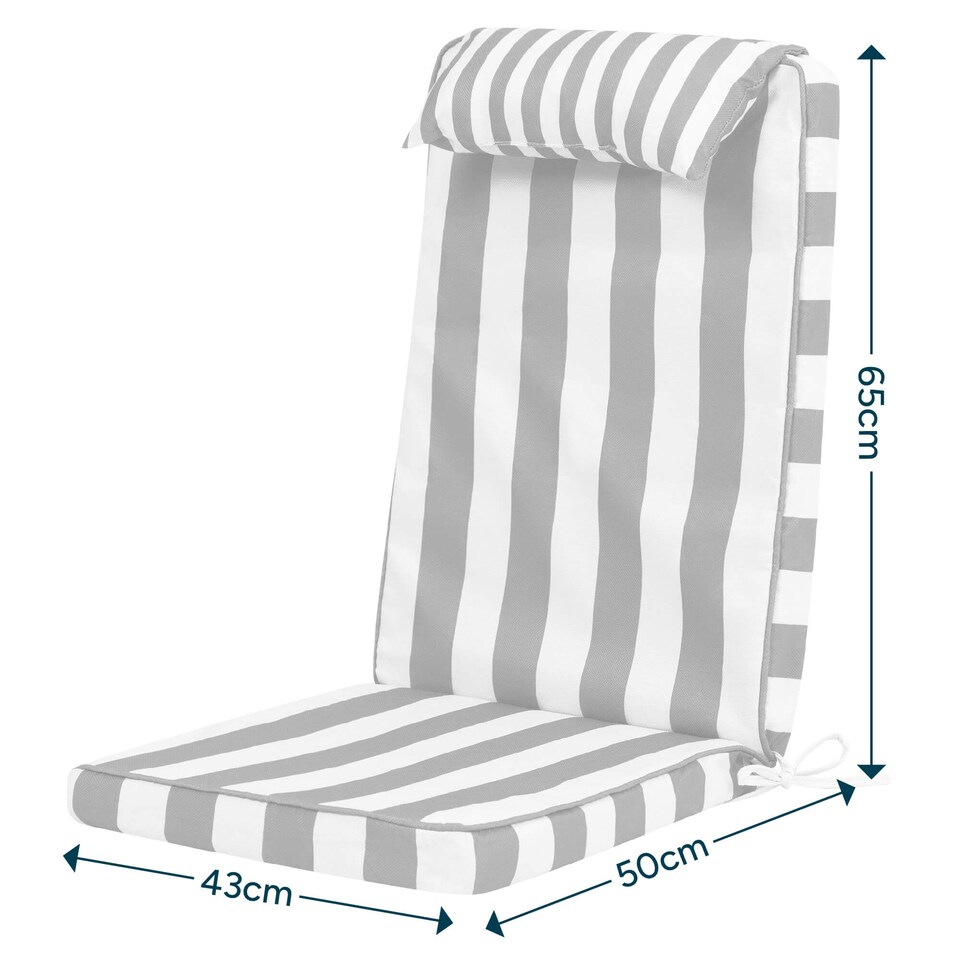 image 1 of High Back Seat Pad Deck Stripe, Cushion, Olive