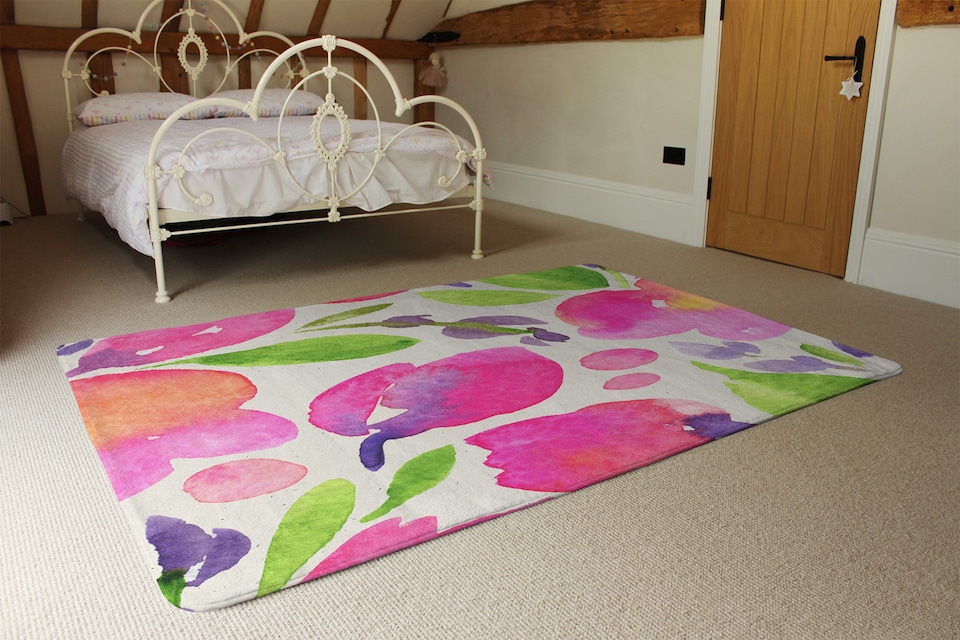 image 1 of Botanical Background Designer Rug | Multi
