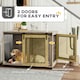 image 5 of PawHut Dog Crate Furniture w/ Sliding Door, for XL Dogs, Brown
