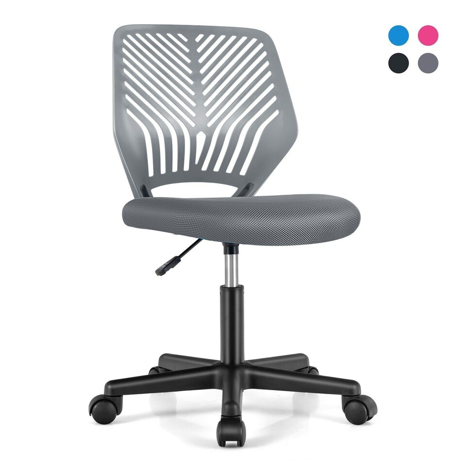 image 1 of COSTWAY Ergonomic Kids Desk Chair Mesh Computer Study Chair Grey Grey