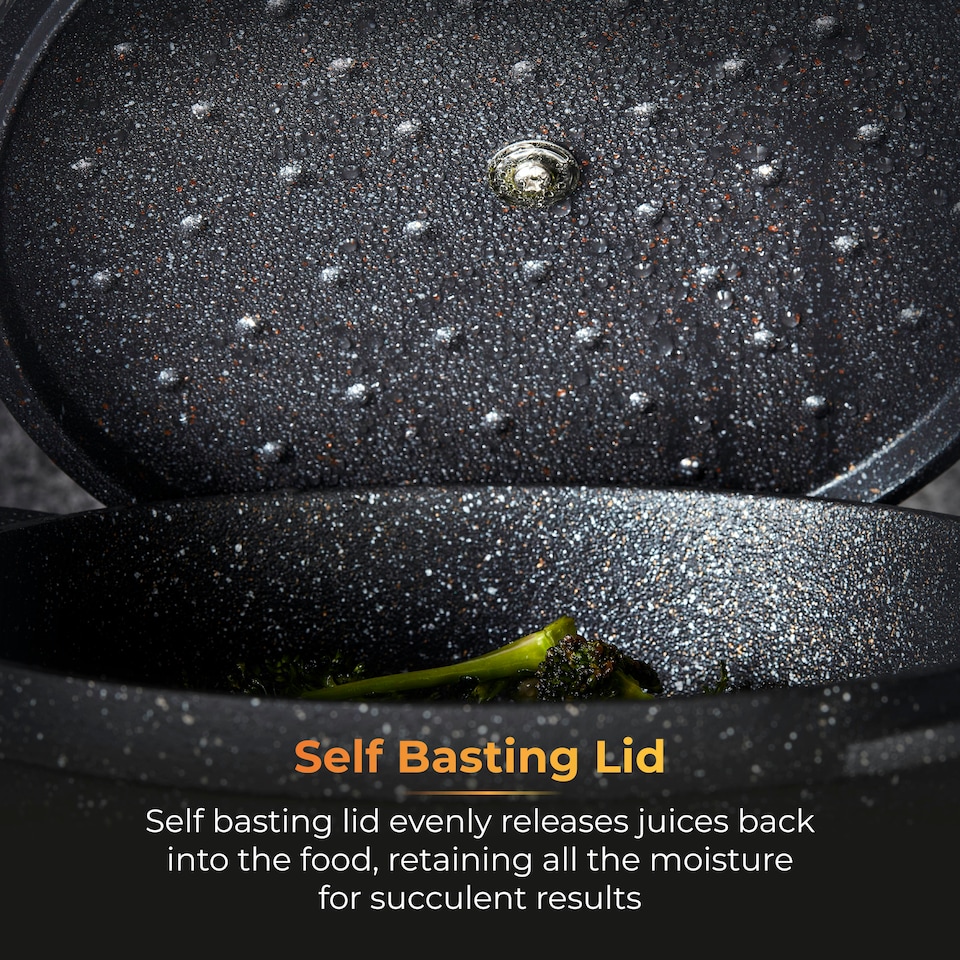 image 1 of Tower 20Cm Casserole With Aluminium Lid Black