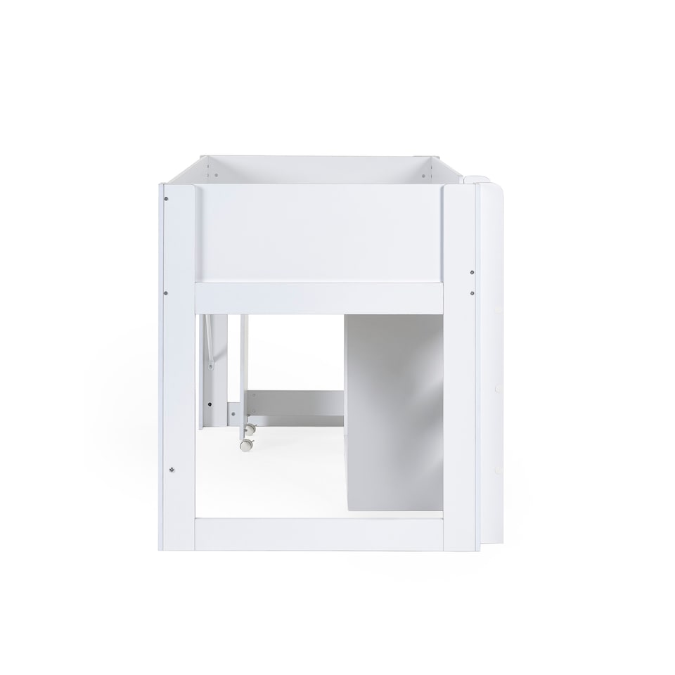 image 1 of Otis 90cm Single White Midsleeper Cabin Bed with Desk