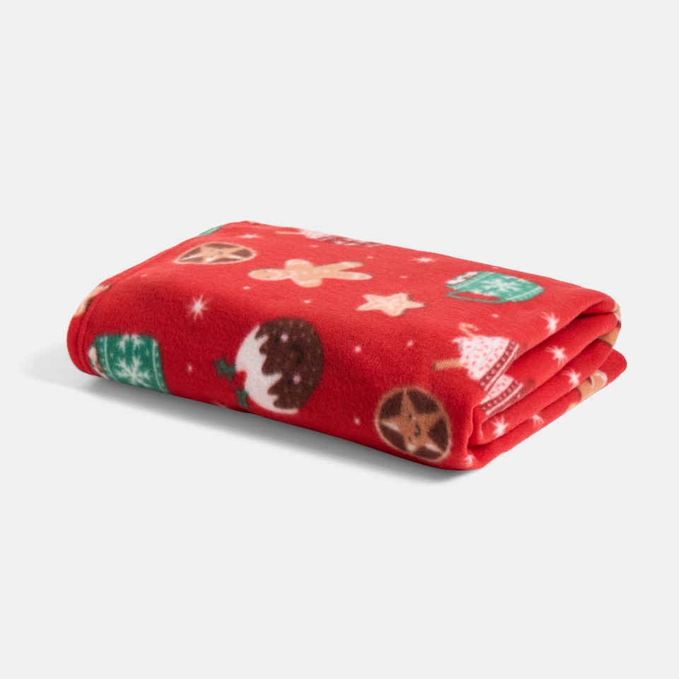 image 1 of OHS Christmas Treats Polar Fleece Throw Soft Blanket