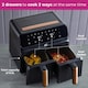 image 3 of Neo Black & Copper Electric 8.5L Digital Air Fryer with Dual Drawer and Glass Viewing Window