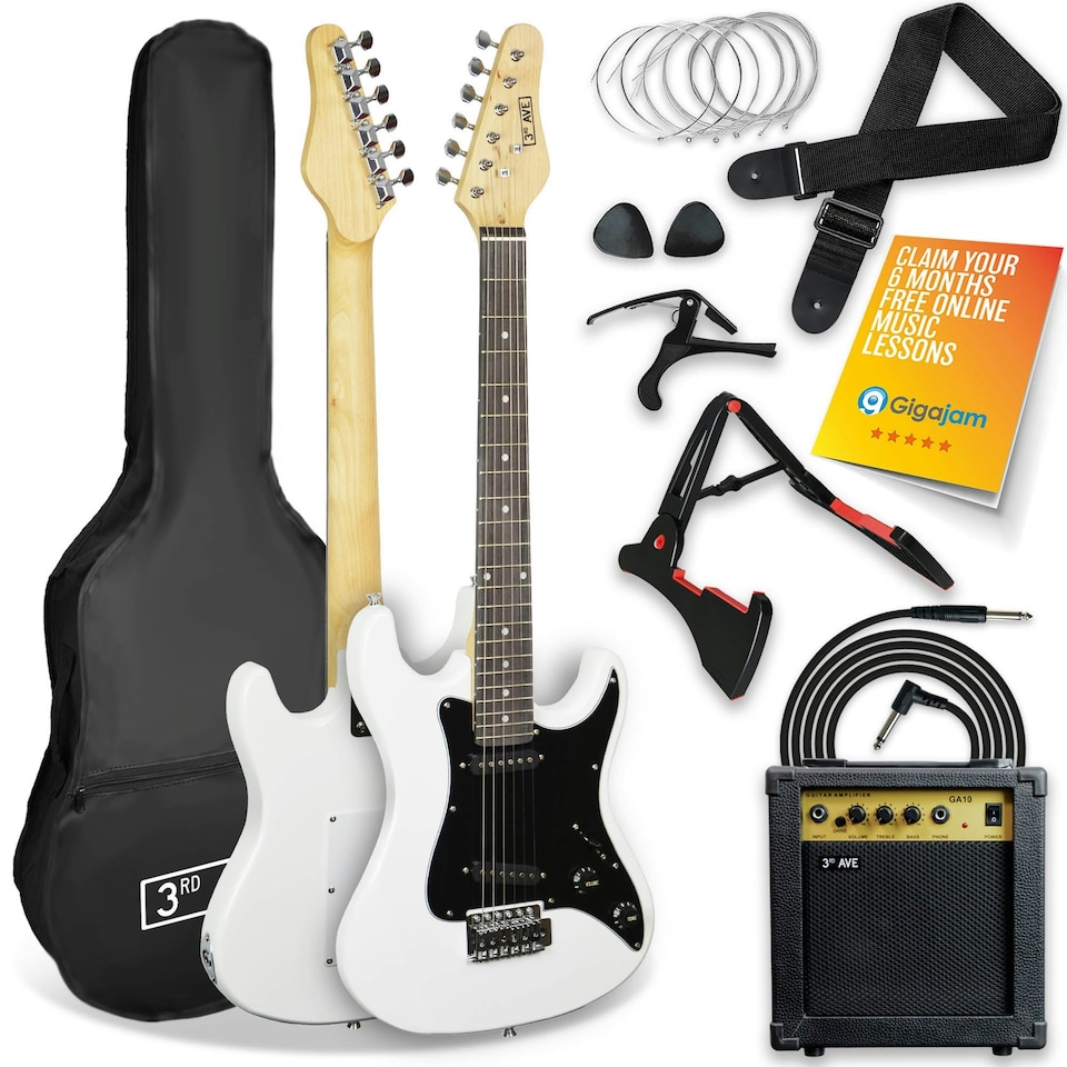 image 1 of 3rd Avenue 3/4 Size Electric Guitar Pack with Amp Green