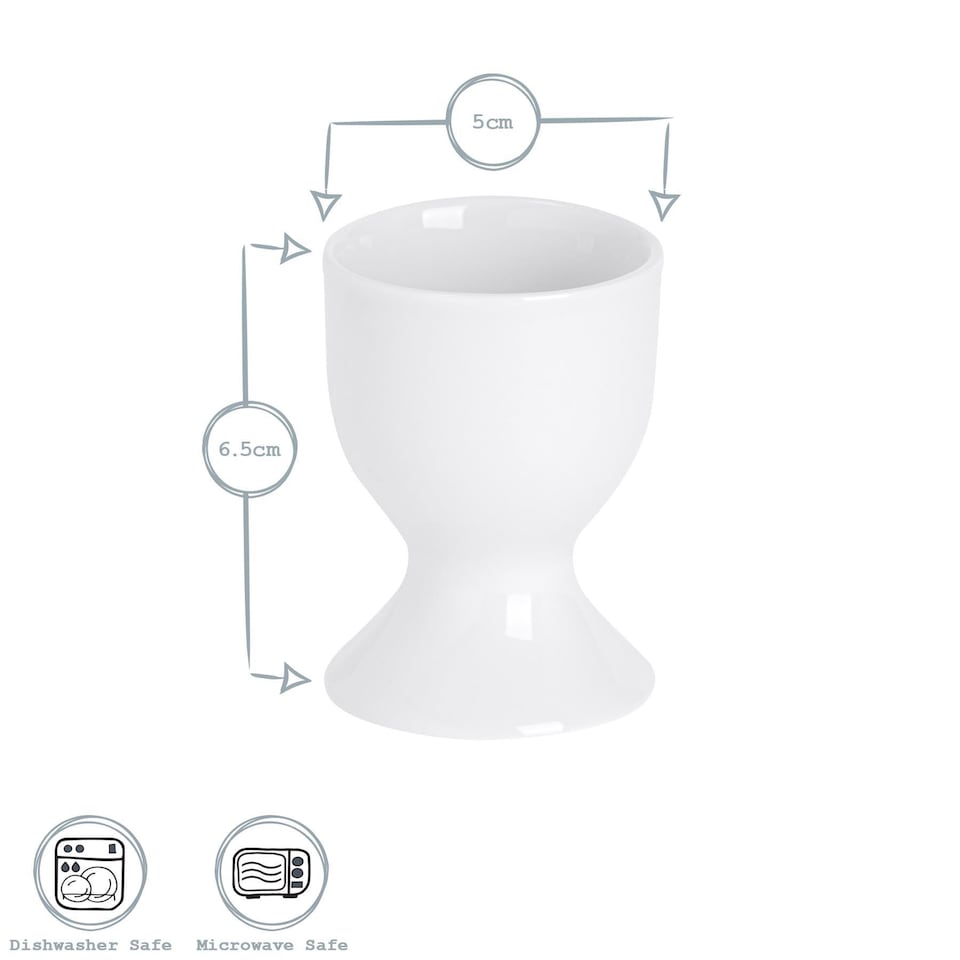 image 1 of Argon Tableware Classic White Egg Cups - 5cm - Pack of 4
