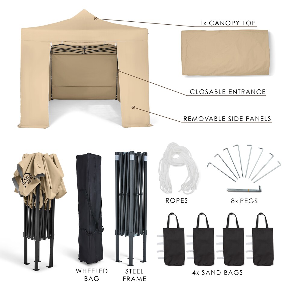 image 1 of All Seasons Gazebos 3x4.5 Superior Package Beige