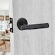 image 4 of Golden Grace 5 Pair Linear T-Bar Door Handles in Matt Black Finish Black