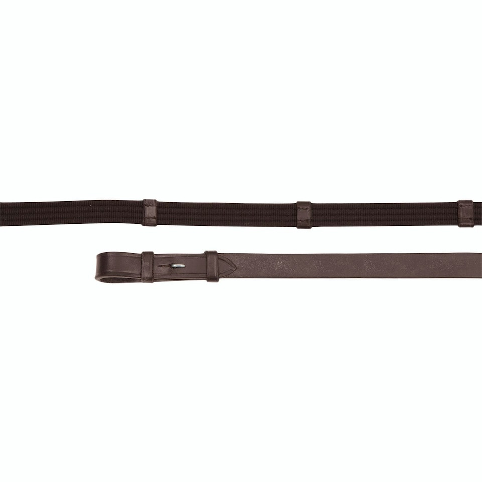 Aviemore Continental Leather Horse Web Reins - Havana - 54in x 0.8in