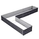 image 4 of Living and Home L-Shaped Galvanized Steel Raised Garden Bed, Black | Black | L207 x W277 x H30 (cm)