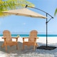 image 3 of Yaheetech 4 Piece Water or Sand Filled Patio Umbrella Base Stand-Black | Black | Black | 1