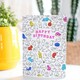 image 2 of Cat Lover Pet Hobbies Pattern Animal Birthday Greeting Card