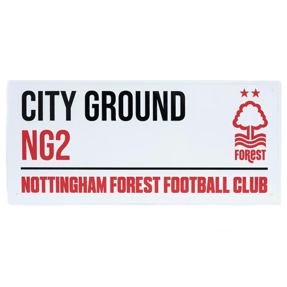 image 1 of Nottingham Forest FC City Ground Street Sign - White/Red/Black - One Size