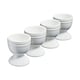 image 2 of Cooks Professional 4 Piece Egg Cup Set - Dishwasher Safe Stoneware | White | White | 4