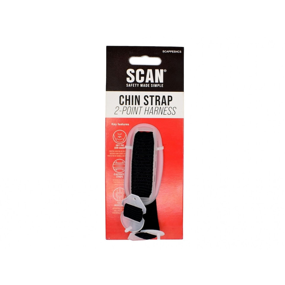 image 1 of Scan Standard Safety Helmet Chin Strap - Multi Colour - One Size | Black | One Size