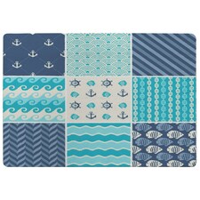 Nautical Tiles (Rug) Blue | Large: 140x200cm