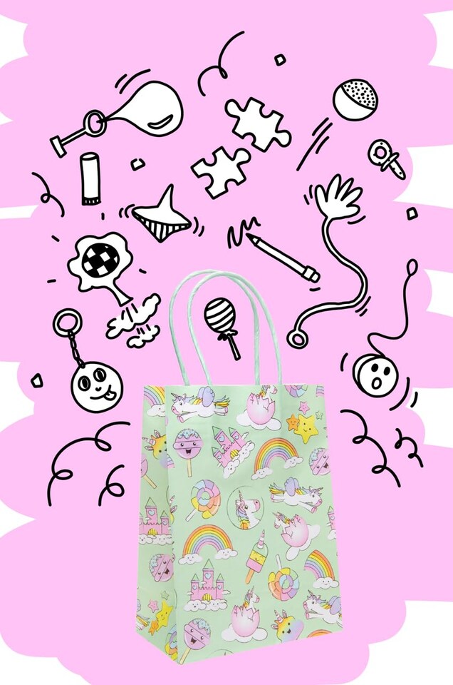 image 1 of Pack of 12 Unicorn Paper Gift Bags