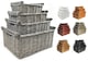 image 6 of Kitchen Log Fireplace Wicker Storage Basket With Handles Xmas Empty Hamper Basket Grey Small 31 x 25 x 16 cm | Grey | Grey