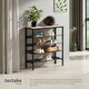 image 4 of Shoe Rack Bournemouth - surface shelf and 4 grid shelves, industrial style | Brown | industrial wood light, oak Sonoma | 75,50 x 30,50 x 85,50 cm | 1