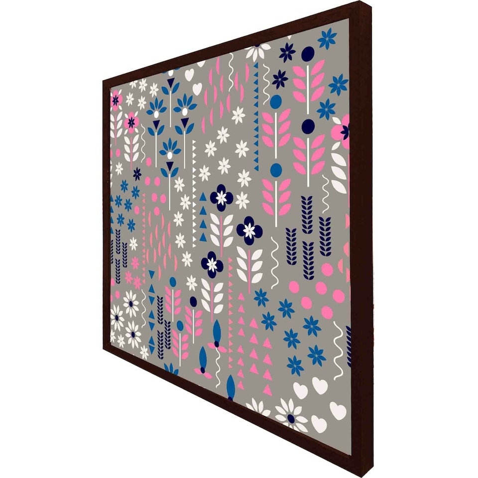 image 1 of Selection of flowers in pink, blue & white (Picutre Frame) White | S