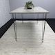 image 4 of Modern Grey Rectangular Dining Table with Hairpin Legs, Compact Kitchen & Dining Room Table (L140)