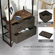 image 5 of HOMCOM Clothes Hanging Rail with 3 Fabric Drawers Storage Shelves for Hallway