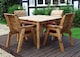 image 4 of Four Seater Square Table Set with Cushions - W230 x D230 x H98 - Fully Assembled - Burgundy
