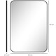 image 9 of HOMCOM 70cm Rectangle Mirror, Wall Mirror for Bathroom, Black
