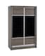 image 1 of Lisbon 2 Door Sliding Wardrobe - L56 x W117.5 x H187.5 cm - Black Wood Grain | Black