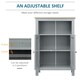 image 6 of kleankin Bathroom Floor Storage Cabinet Standing Unit W/ Doors Adjustable Shelf
