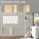 image 4 of HOMCOM Modern Floor Lamp Light with 3 Shelves Fabric Lampshade Oak Yellow