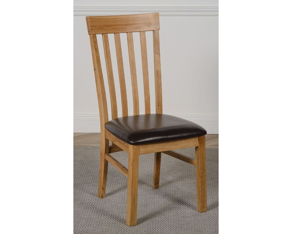 image 1 of Oslo 180 x 90 cm Large Oak Dining Table and 6 Harvard Chairs | Brown | Brown