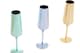image 5 of Aurora Set of Four Glass Champagne Flutes In Assorted Colours