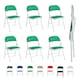 image 1 of Set of 6 Folding Dining Chairs with Metal Frame and Padded Seats