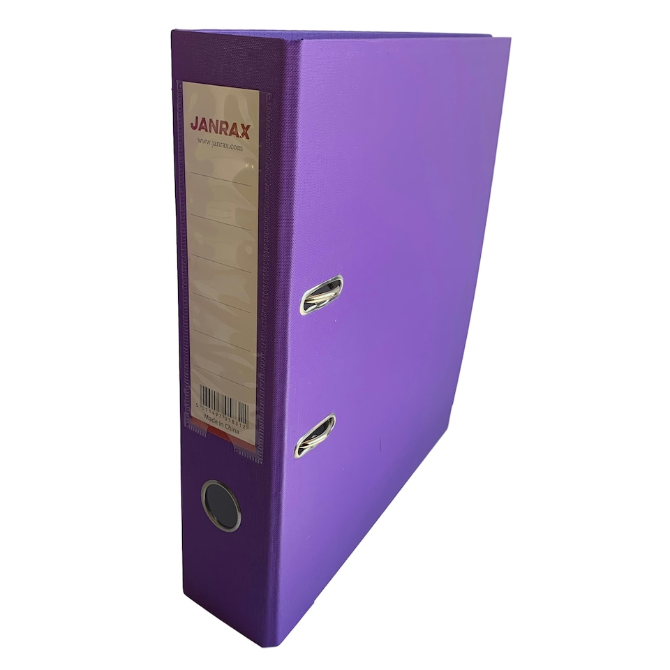 image 1 of A4 Purple Paperbacked Lever Arch File by Janrax