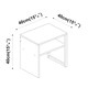 image 6 of 40cm Wood & Steel Bedside Bedroom Nightstand Unit Table Open Storage Shelf | White | White | 1