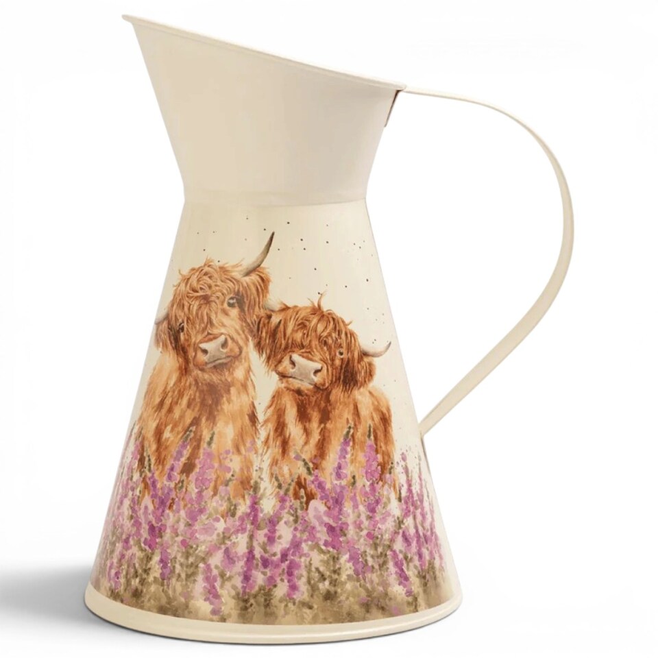 image 1 of Wrendale Designs Gentle Giants Highland Cow Flower Jug