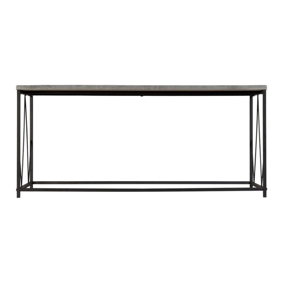 image 1 of Athens Rectangular Coffee Table - L45 x W100 x H45 cm - Concrete Effect/Black | Grey