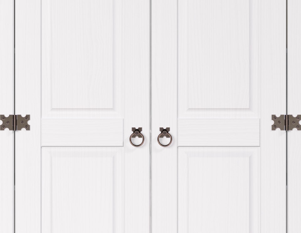 image 1 of Corona White Wax 2-Door Storage Cupboard - Premium Adjustable Shelves with Solid Pine Construction | White | White Wax | One Size | 1